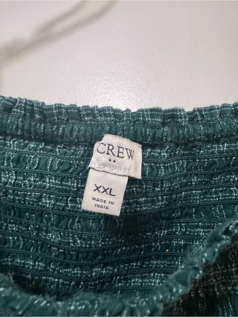 J. Crew smocked bodice